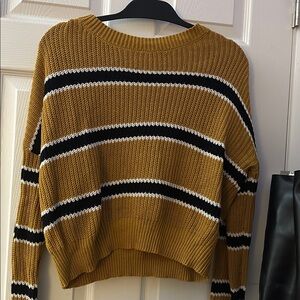 Ambiance Mustard and Black Striped Sweater